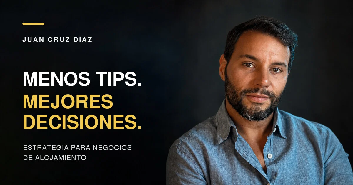 Juan Cruz Díaz, anfitrión y consultor de negocios de alojamiento